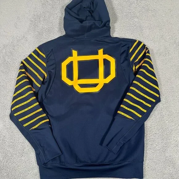 Oregon Ducks Hoodie Mens Size Medium Blue Webfoots Nike Therma Fit Sweatshirt - Picture 6 of 7